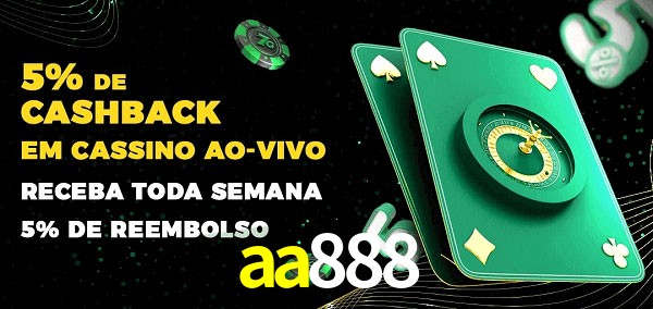 Promoções do cassino ao Vivo aa888